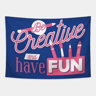 Be Creative and Have Fun // Cute Art Teacher Word Art Tapestry