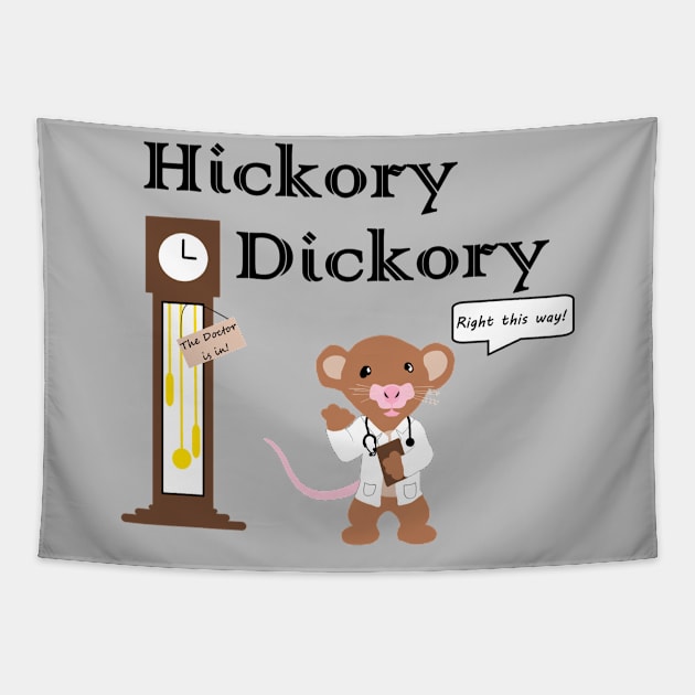 Hickory Dickory Dr. Mouse Tapestry by Quipplepunk