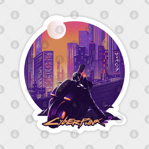 Cyberpunk City Magnet by Anniko_story