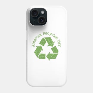 America Recycles Day green design Phone Case