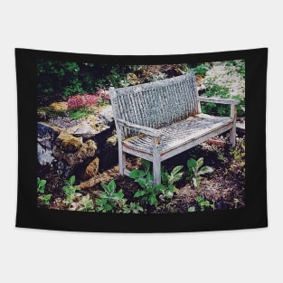 Garden Bench in Sunlight Tapestry