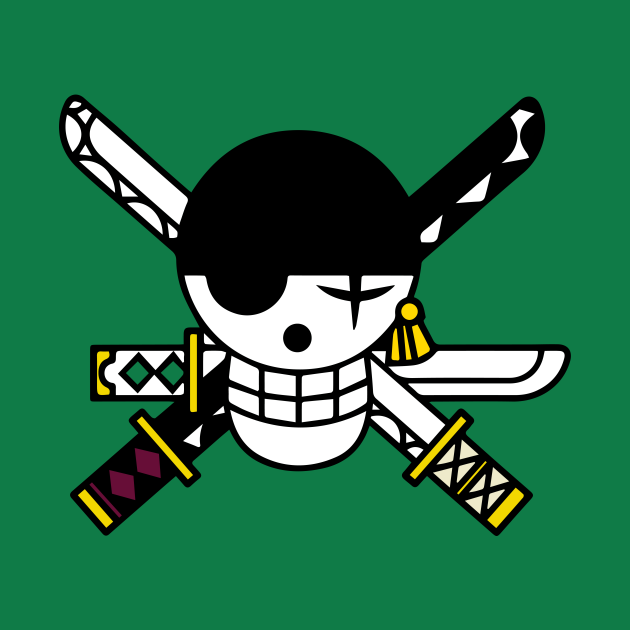 Zoro Skull Logo - Pirate Hunter Zoro - T-Shirt | TeePublic