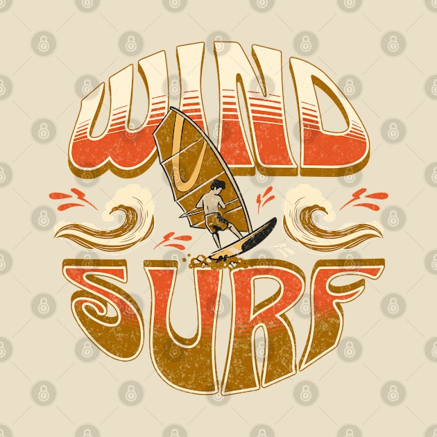 Wind Surfer Distressed Vintage Graphic by Speshly