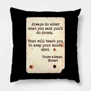 Quoting Hemingway #1 Pillow