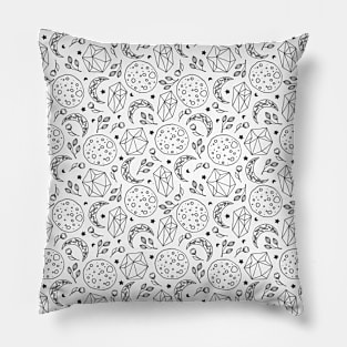 Witchy Crystal Galaxy Moonchild Pillow