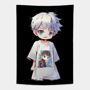 Hip hop style anime boys funny Tapestry