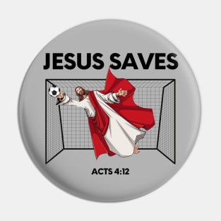 Jesus saves! funny meme black text Pin