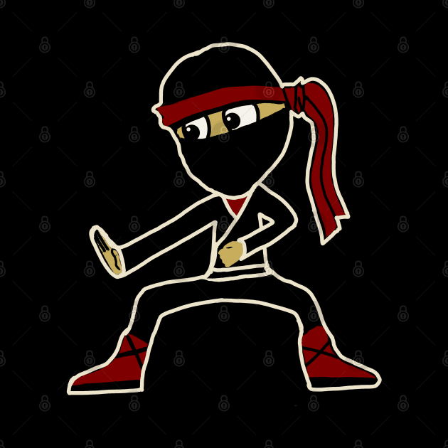 Cute Ninja for Kids Boys Toddler who like Ninjas by Mewzeek_T