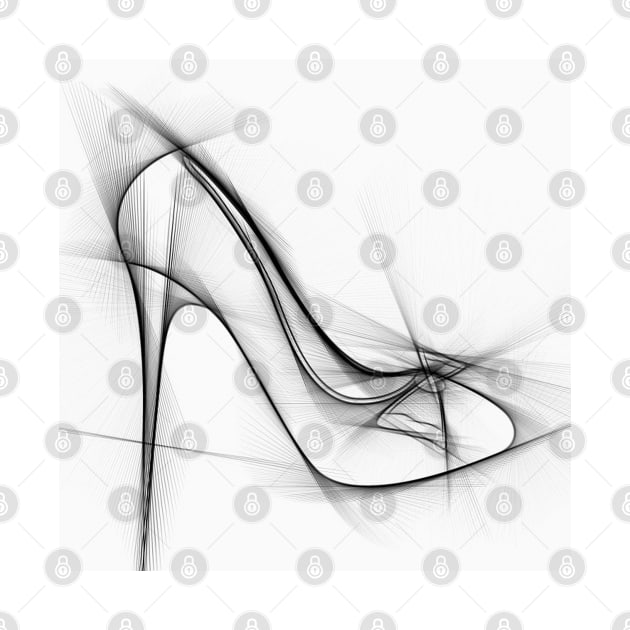 Line Drawing High Heel by Hudkins