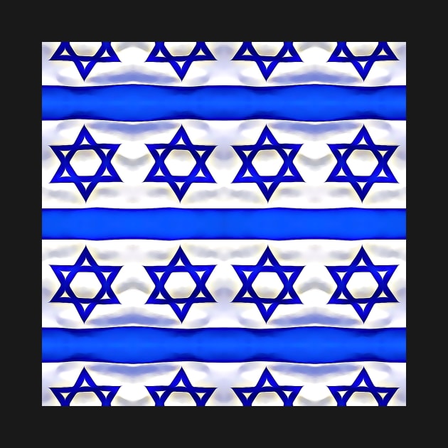 Star of David Israeli Flag Pattern Number 1 by BubbleMench