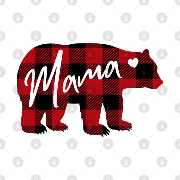 Mama Bear. Buffalo Plaid design by Satic