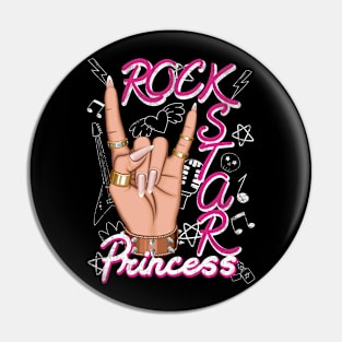 Electric Pink Rockstar Princess Pin