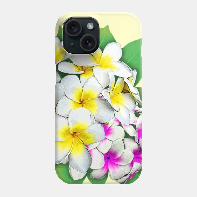 Plumeria Flowers Bouquet Phone Case by BluedarkArt