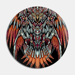 Great owl Mecha Illustration Pin