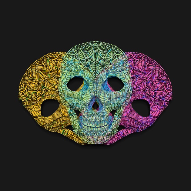 Neon Skulls by ArtLovePassion