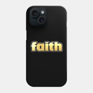 Shiny black and Gold FAITH word ver3 Phone Case