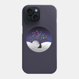 Modern and Colorful Tree Art Structure - Night sky Phone Case