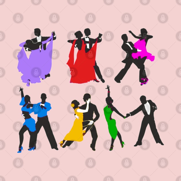 Ballroom Dancing in Color by doniainart