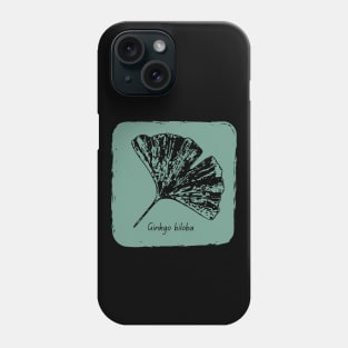 Ginkgo biloba black Phone Case