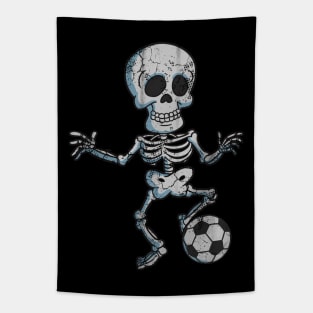 Halloween Skeleton Soccer Tapestry