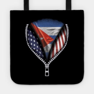 Cuban Flag  Cuba Flag American Flag Zip Down - Gift for Cuban From Cuba Tote