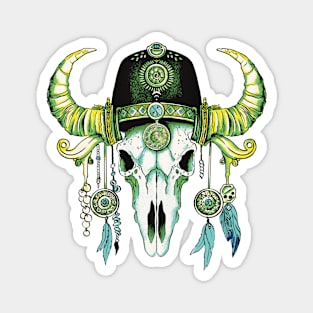 Buffalo skull wild west Magnet