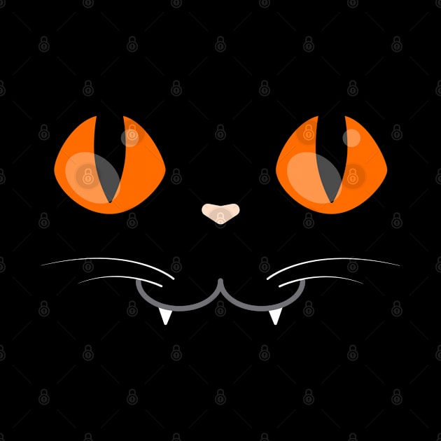 Black Cat Eyes Face by Sassee Designs