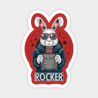 Rocker rabbit Magnet