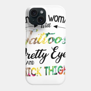 January Woman With Tattoos Pretty Eyes And Thicks Thighs Phone Case