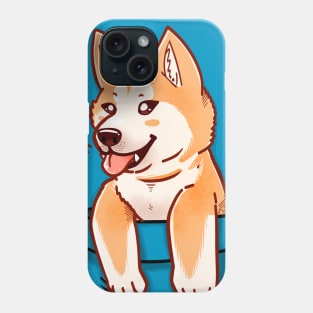 Pocket Cute Akita Puppy Phone Case