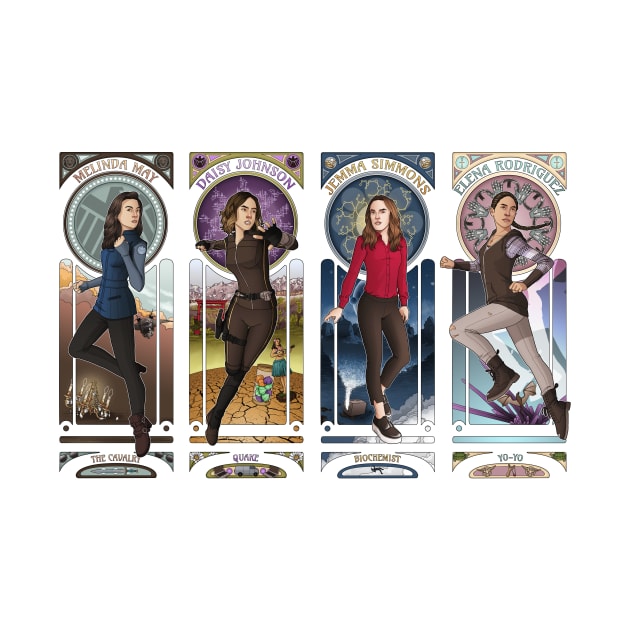 Art Nouveau - SHIELD Ladies Combined by eclecticmuse