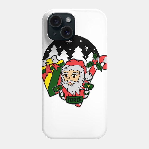 Santa Clause Christmas Tree Phone Case by Ockoaries