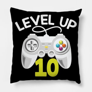 Level Up 10 Unlocked Gift 10th Birthday Gift Pillow