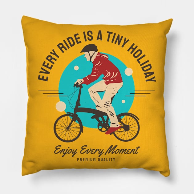 every ride is a tiny holiday Pillow by busines_night