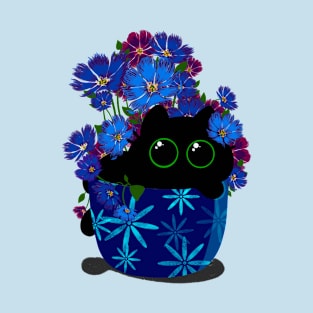 Cat in flower pot T-Shirt