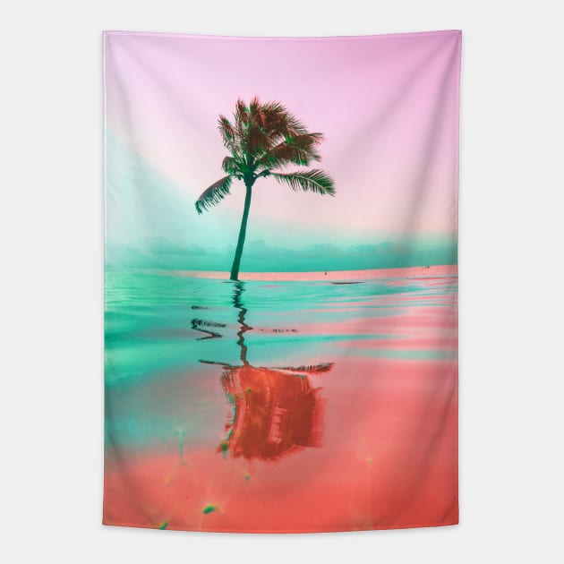 Tropical palm color Tapestry by Vintage Dream