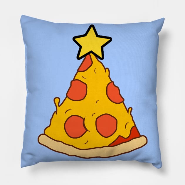 Pizza Christmas Tree Pillow by LuisP96