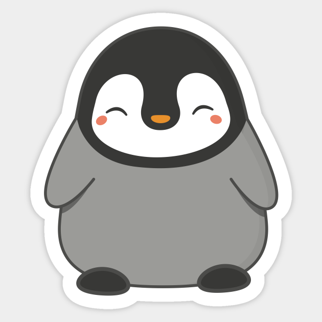 Cute Kawaii Winter Penguin Penguin - Sticker |