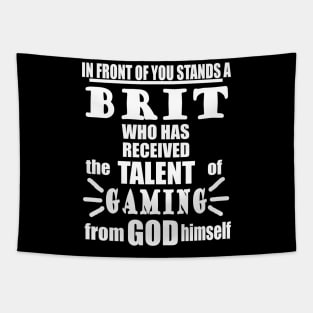 Brite Gaming E-Sport England Video Games Slogan Tapestry