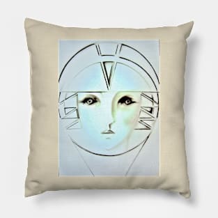 aqua astro ,,   Jacqueline Mcculloch Pillow