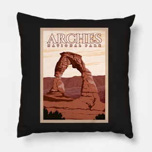 Arches National Park T Shirt Delicate Arch Utah Gift Pillow