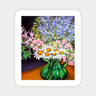 Daisies & Delphiniums Magnet