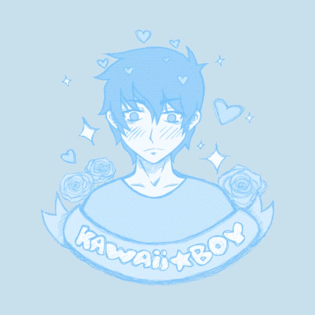 kawaii boy ! blue by tacothomas