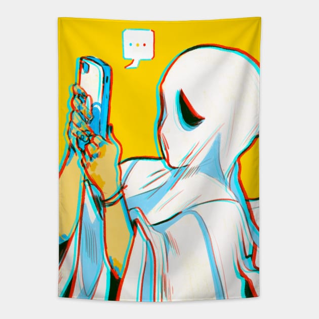 Ghost Kid Tapestry by drizzledrawings