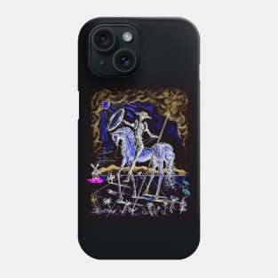 Don Quixote Fantasy Abstract Silhouette Dali Print Phone Case