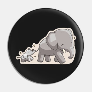 Happy Mommy Elephant Pin