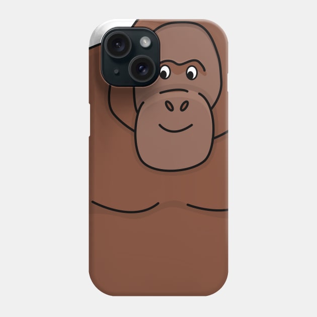 Cartoon cute brown Orangutan Phone Case by essskina