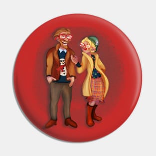 Christmas Couple Fun Pin