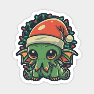 Chibi Christmas Cthulhu Magnet