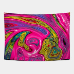 Colorful Marble Waves effect Tapestry
